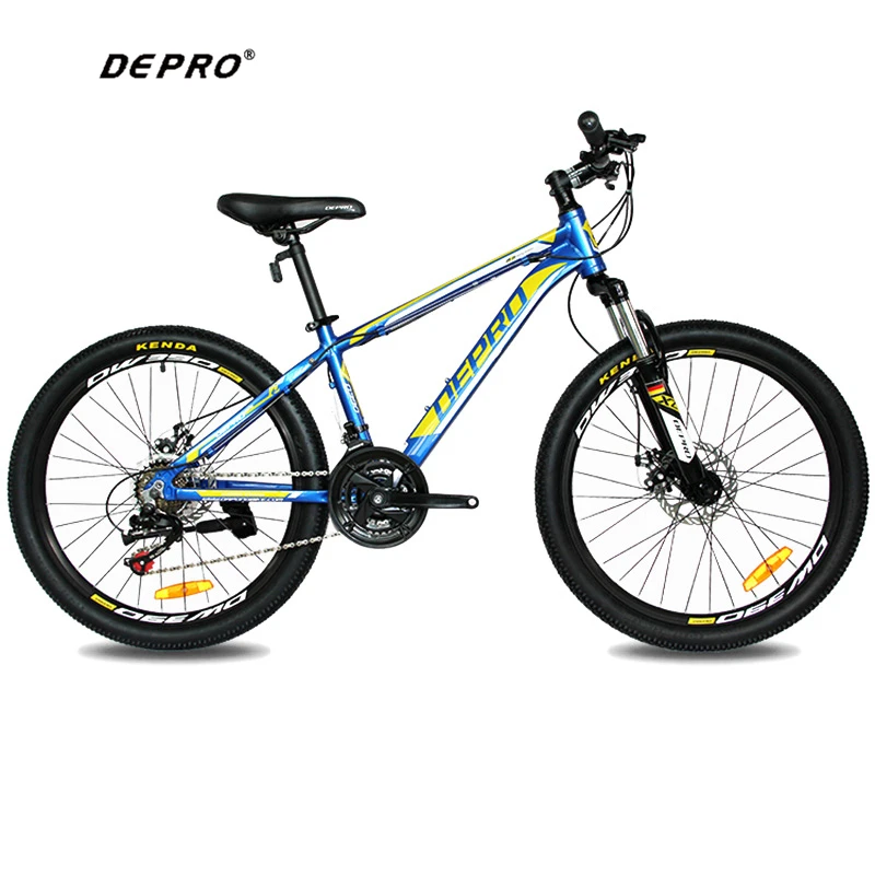 DEPRO 21 Speed 24 Inch 9-13 Y Students Mountain Bikes Brake Gear MTB Professional Double Disc Brake Cycling Bicycle