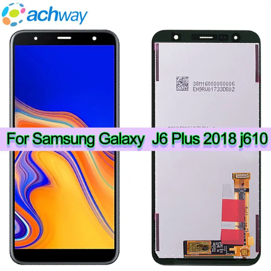 Оригинальный 6 0 ''ЖК-дисплей для Samsung Galaxy J6 + J610 J610F J610FN ЖК-экран Замена Plus экран