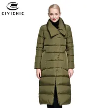 CIVICHIC,, Модный корейский стиль, женский пуховик средней длины, утепленная парка, пальто с неровными пуговицами, верхняя одежда, DC589