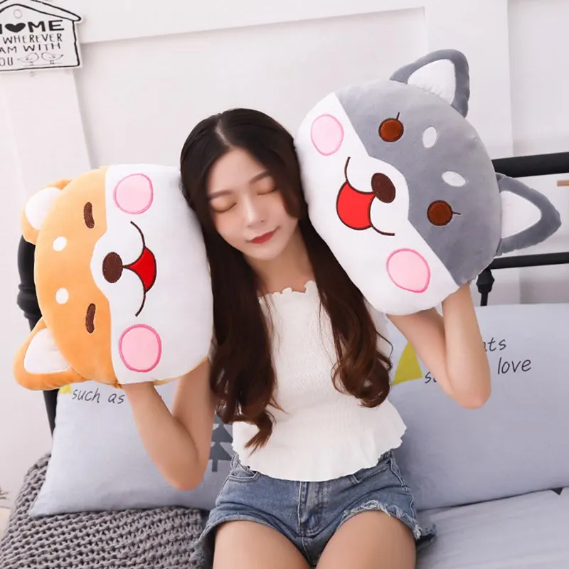 36 см Kawaii хаски и пасторальная собака плюшевая ручная теплая мягкая мультяшная собака мягкая кукла диван подушка украшение дома подружки подарок
