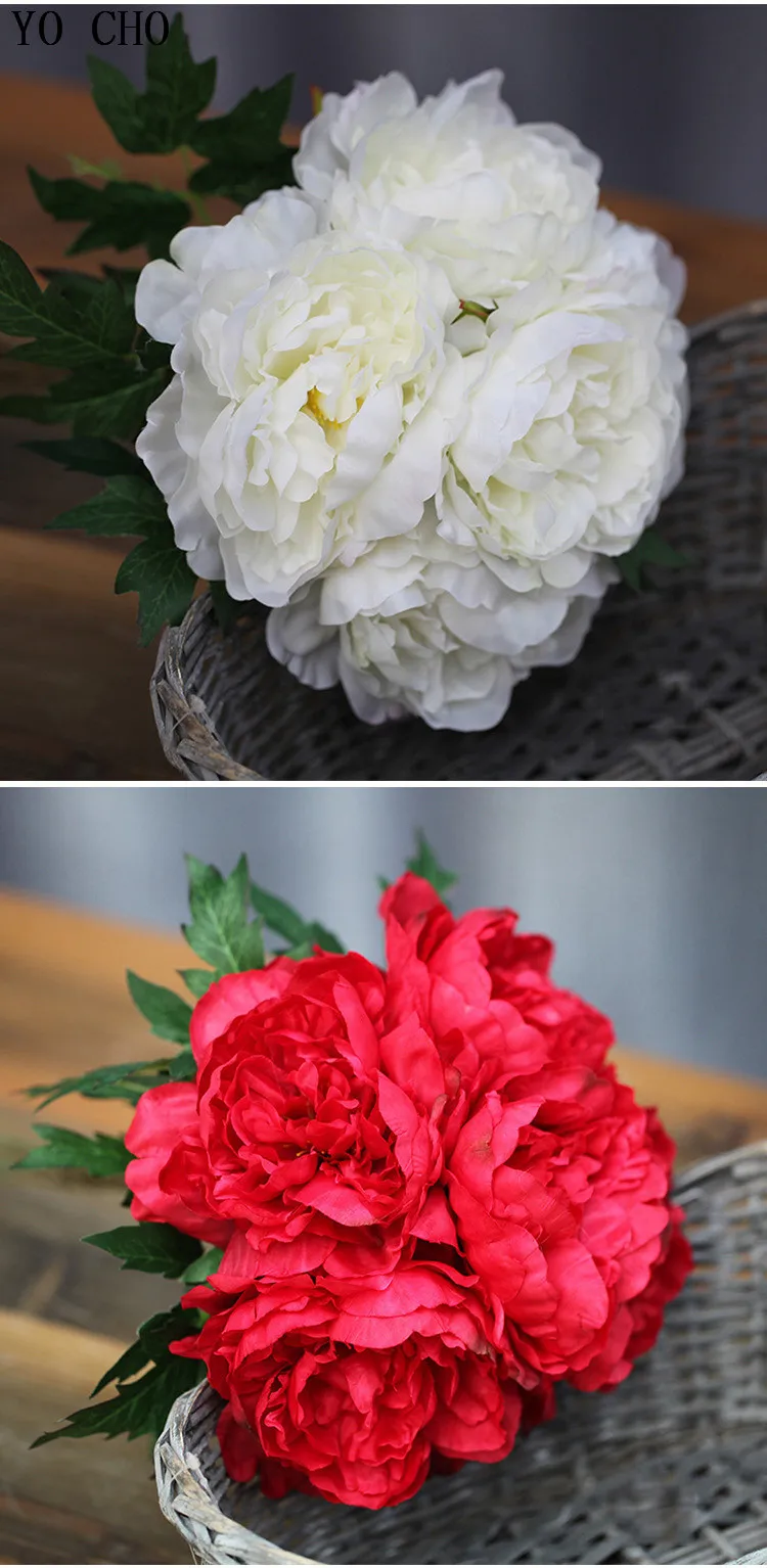 autumn decoration peonies flower bouquet for wedding home decoration (8)