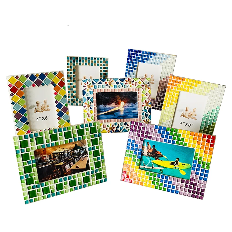 Quail 6 Inch Table Set Diy Mosaic Photo Frame Material Package,Creative Unique Handmade Gift,Children's Manual Work