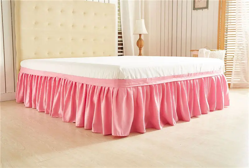 Кровать юбка 16 цветов матовая ткань кровать юбка без поверхности кровати эластичный пояс кровать юбка 40 см высота - Цвет: 04