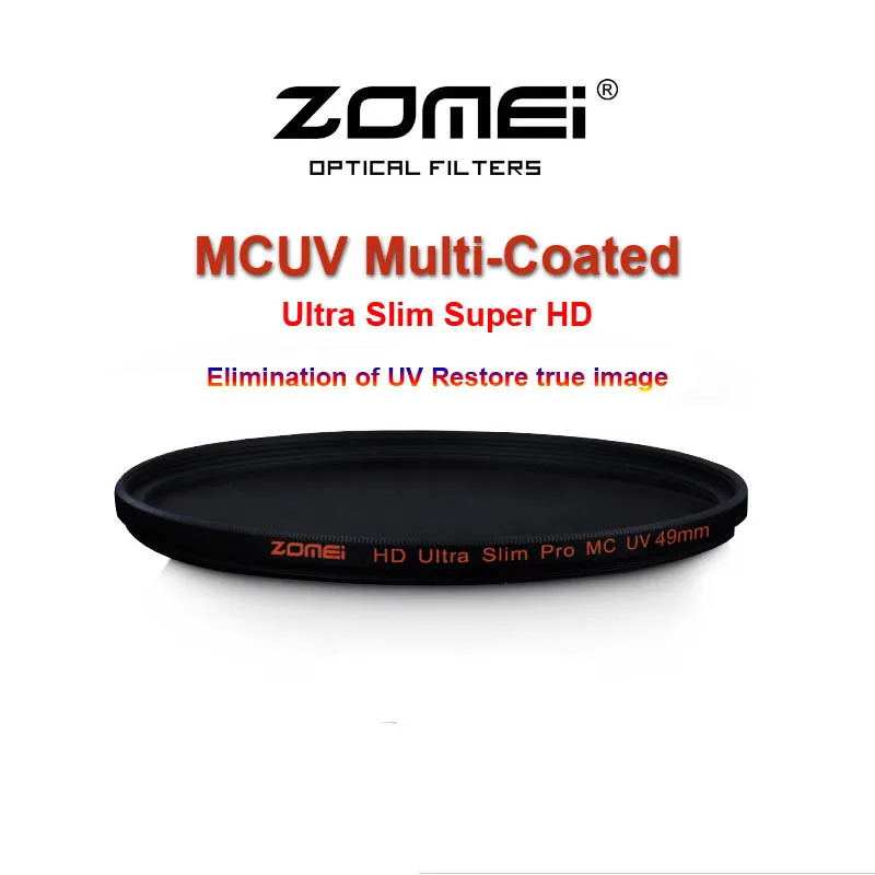 Ультрафиолетовый фильтр ZOMEI 52/55/58/62/67/72/77/82 мм PRO Slim HD MC оптическое стекло с