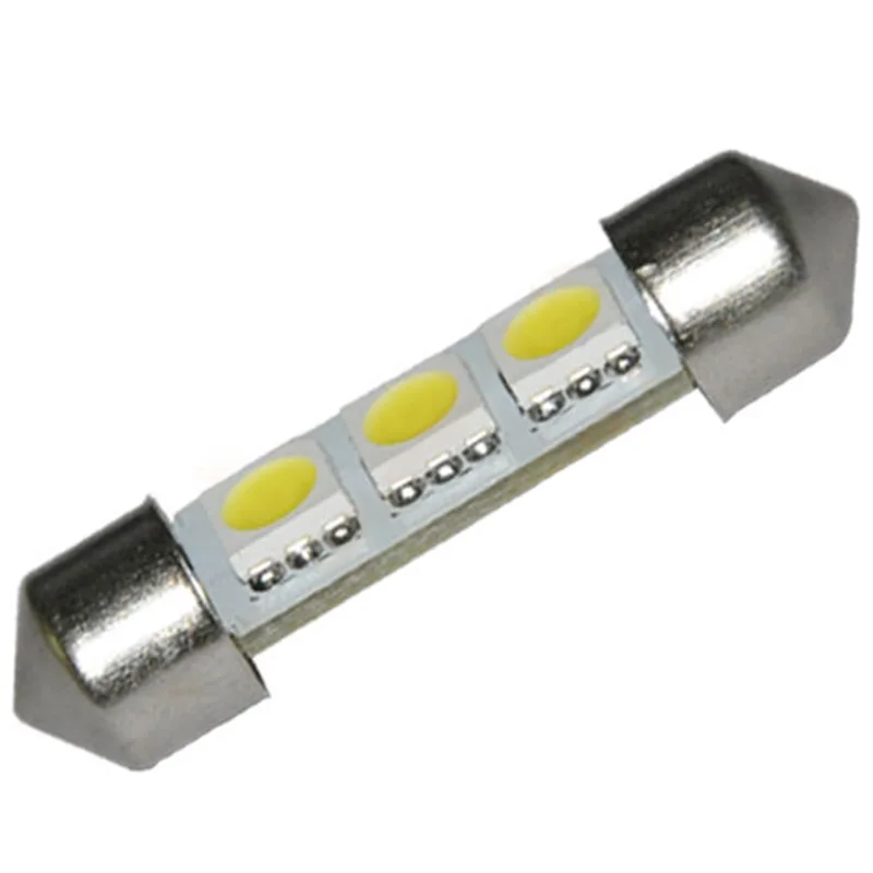 10pcs/set  36mm 5050 3 SMD LED Car Interior Festoon Dome Light Lamp Bulb White