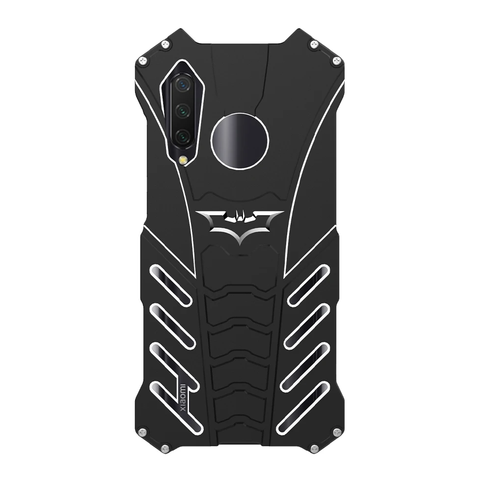 

R-JUST Luxury Aluminum The Bat Metal Phone Case For Xiaomi CC9 Back Cover Batman Hard Cover Case For Xiaomi MI CC9E