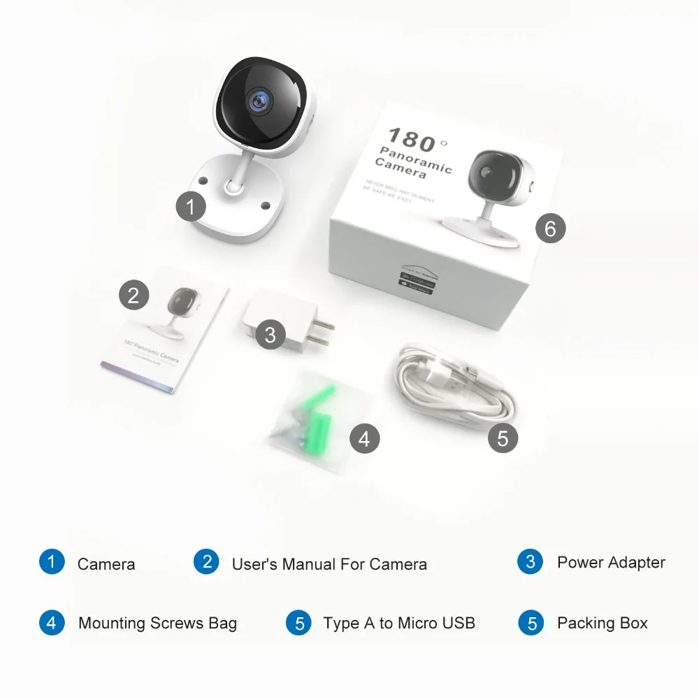 SANNCE HD 1080P рыбий глаз IP камера беспроводная Wifi сетевая мини ночного видения IR Cut
