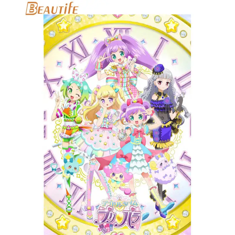 Pripara Idol время плакат шелковая ткань постер для декорации дома Wall Art тканевой плакат с принтом 30X45 см, 40X60cm. 50X75 см, 60X90 см