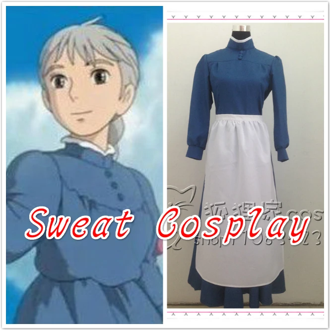 

Free Shipping Howl's Moving Castle Sophie Hatter Dress Custom-made Cosplay Costume