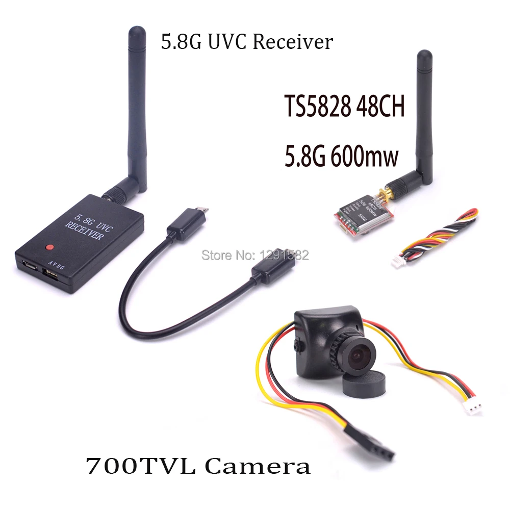 

TS5828 48CH transmitter 5.8G FPV Receiver UVC Video Downlink OTG VR Android Phone 700TVL camera PAL for FPV Mini Drone