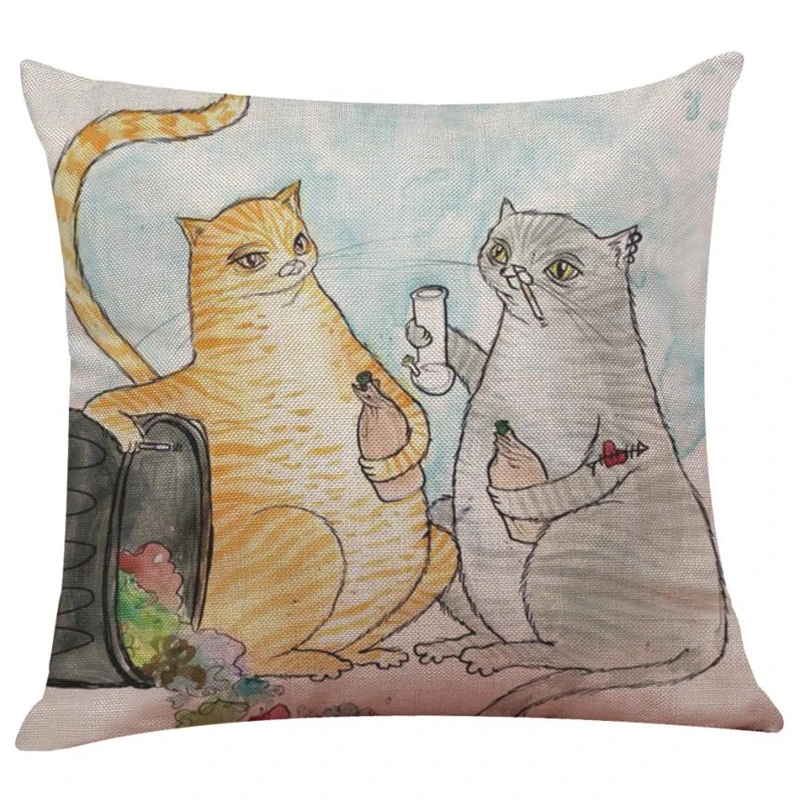 Cute Cat Sofa Bed Home Decoration Festival Pillow Case Cushion Cover17