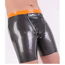 2016 New Arrival Sexy male Costumes Sexo Hot Latex Pants Men Sexy With Codepiece Trousers Leggings Free Shipping Fast Delivery close fitting latex leggings men s latex tight panties two constracting color latex trousers