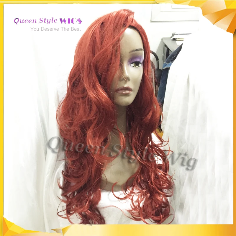 jessica rabbit natural cosplay wig copper red hair long wavy volume hairstyle wig halloween costume wig adult costumes wigs on aliexpresscom alibaba