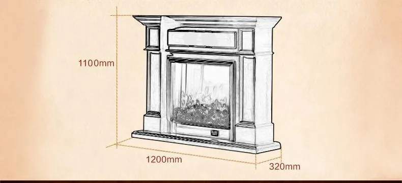 Декоративный нагревательный камин набор деревянный Мантел W120cm электрический камин огнеупорная горелка уютные элементы декора комнаты светодиодный Оптическое украшение пламени