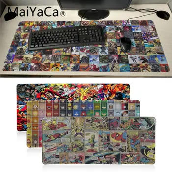 

MaiYaCa boy gift New Printed Marvel Comics Rubber Pad to Mouse Game Locking Edge Rubber Large Mousepads Keyboard Mat Desk Mat