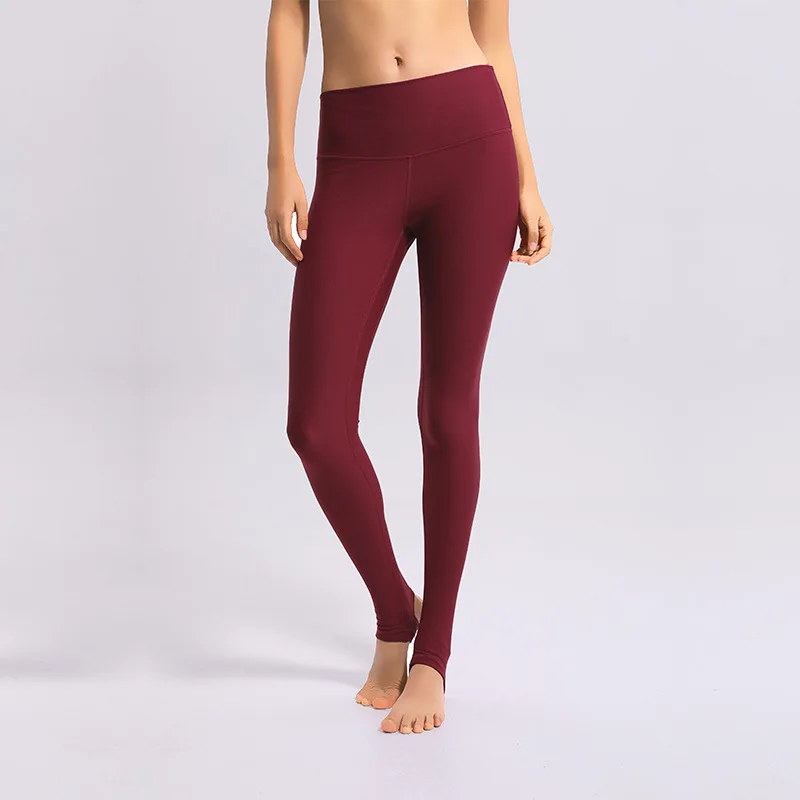 wine red W-Yunna, высокая талия, ступня, спортивная одежда, для танцев, фитнеса, леггинсы, женские, обтягивающие, для бодибилдинга, дышащие, спортивные, розовые, леггинсы, штаны - Цвет: wine red