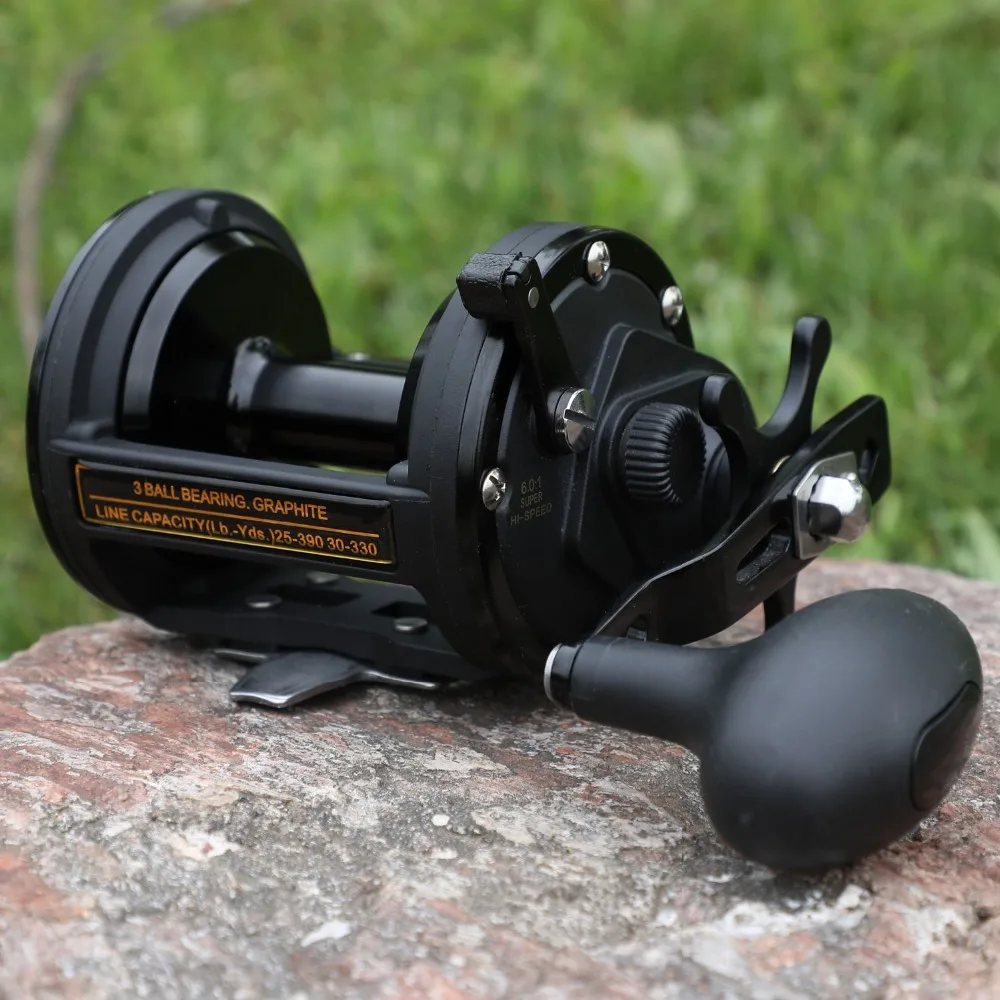 Carretel de Pesca Liga de Alumínio Equipamento de Pesca Sougayilang Tambor Roda Destro Pesca 6.0: 1 17 High Quality Esporte e Lazer