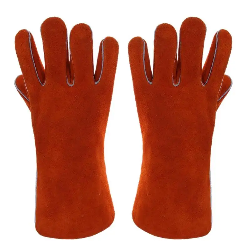 Кожаные Защитные перчатки высокотемпературные рабочие перчатки сварочные рабочие перчатки термостойкие защитные перчатки