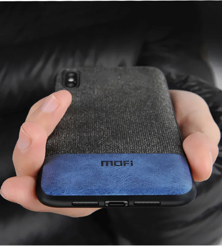 MOFi Fabirc Case For iphone X Case Cover Silicone Edge Shockproof Men Business For iphone X Back Cover For iphonex  Case iphone 6s plus phone case