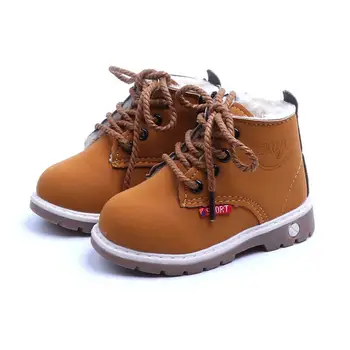 

Waterproof Kids Snow Shoes For Girls Boys 2019 New Winter Boots Fashion Children Brand Rubber Ankle Plush Flat Soft