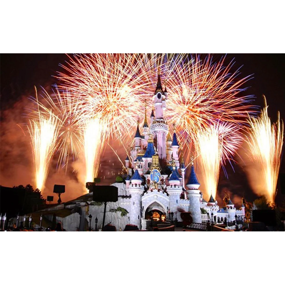 

LI LOYE DIY 5D Full Diamonds Embroidery Diamond Painting Cross Stitch Kits Fireworks castle Diamond Mosaic Home Decoration RT402