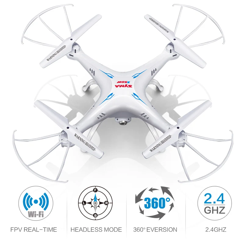 квадрокоптер с камерой SYMA X5SW Drone HD FPV Wifi в Режиме реального времени Дистанционного