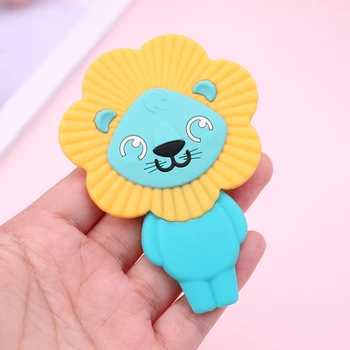 

5pcs Baby Cute silicone teether Lion Toys Newborn BPA Free Teething Care Chew Silicone