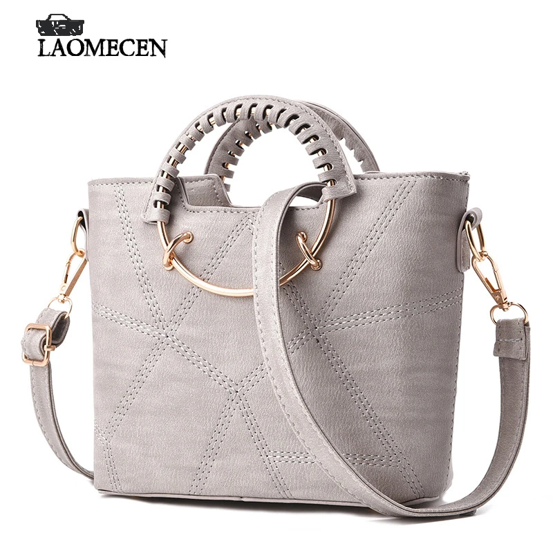 

Women Vintage Leisure Tote Bags Fashion Fake Designer Round Handle Shoulder Bags Solid Crack Handbags Famous Brand Bags Bolsos