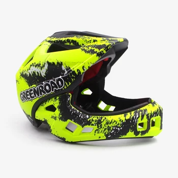 

cycling helmet fullface OFF-ROAD mtb Bike trail mountain helmet Adult kids safety full face downhill children de bicycle helmet