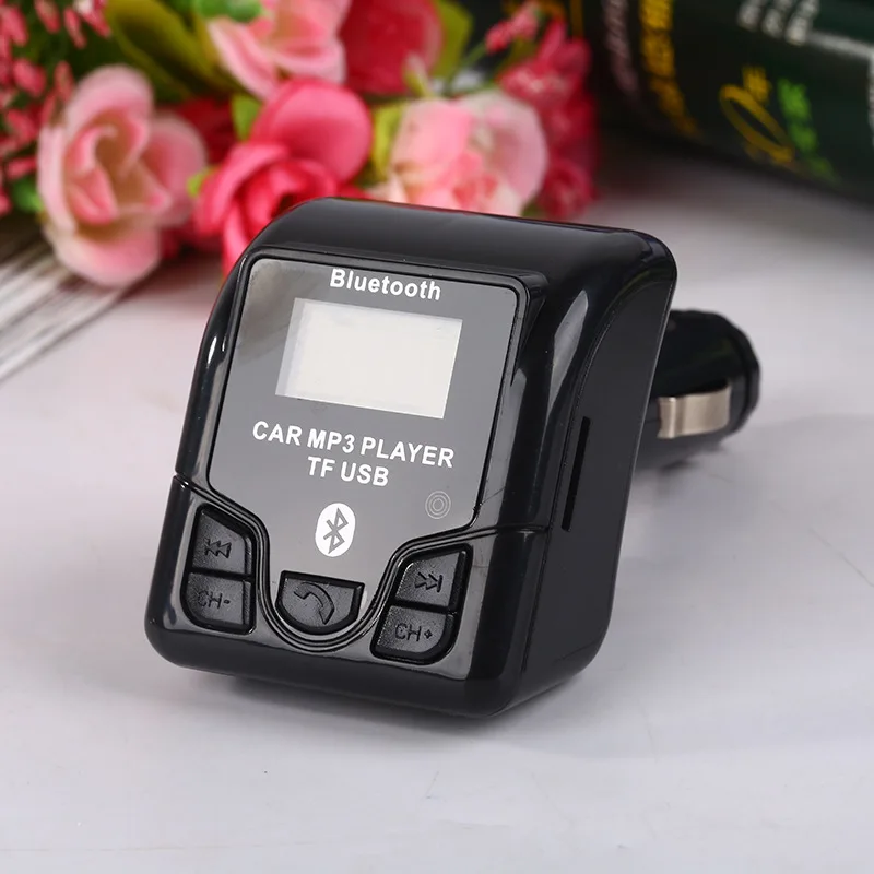 

HIgh Quality Bluetooth Car MP3 Player Wireless FM Transmitter LCD Screen Car Kit with USB Charger Support TF Card Line-in