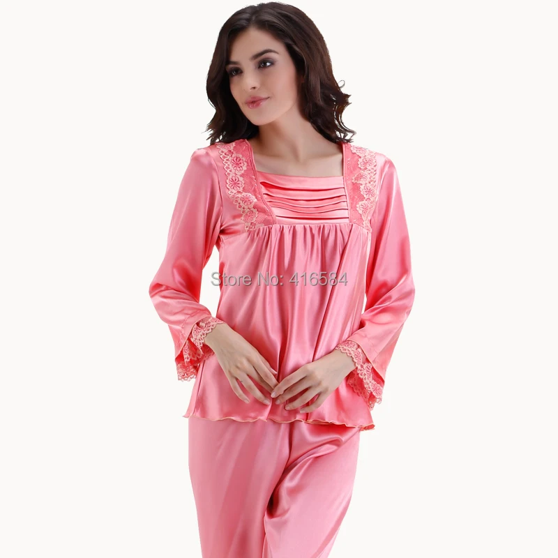 Autumn Pajamas Women's Satin Pajamas Women's Home Clothing