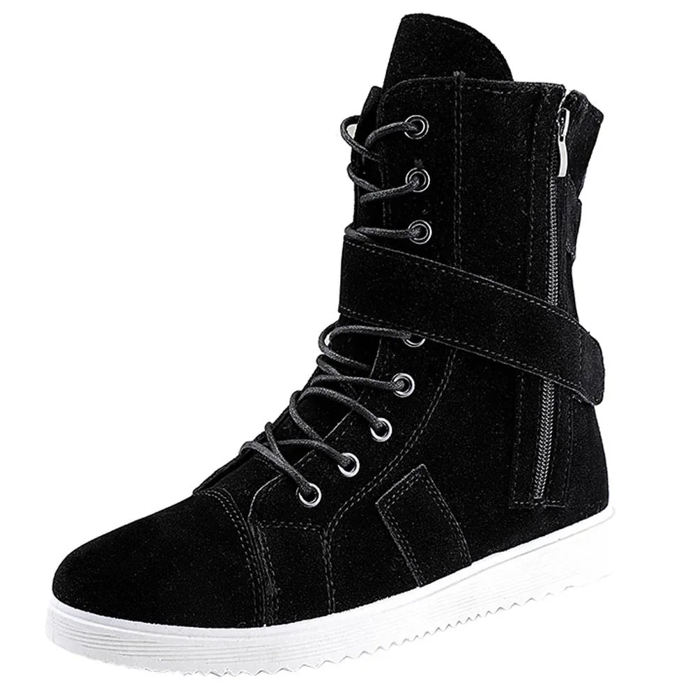 

SAGACE 2019 Autumn Winter Men's Boots England Boots Keep Warm Men's Military Boots High-Duty Tooling Boots Male Plus Size 39-45