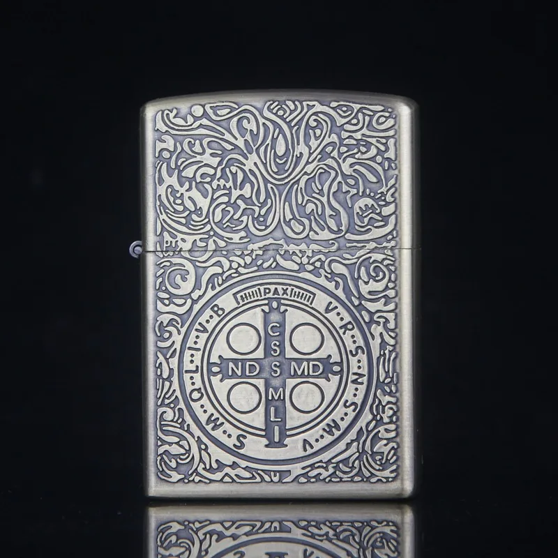

D02-268-1 Constantine Waratah bronze kerosene lighter earth brand