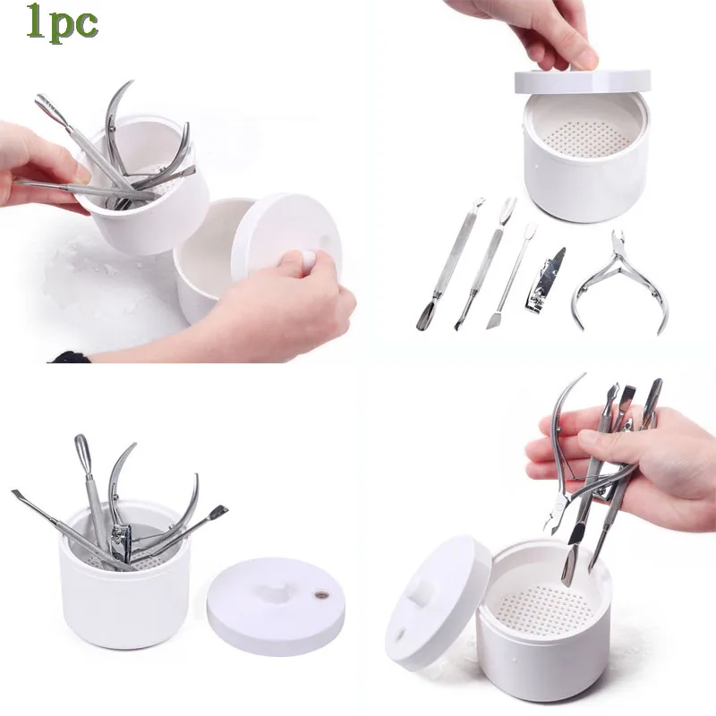 Mini High Temperature Sterilizer Box Nail Sterilizer Manicure Tool For Glass Steel Metal Tweezers Manicure Nail Art Tools