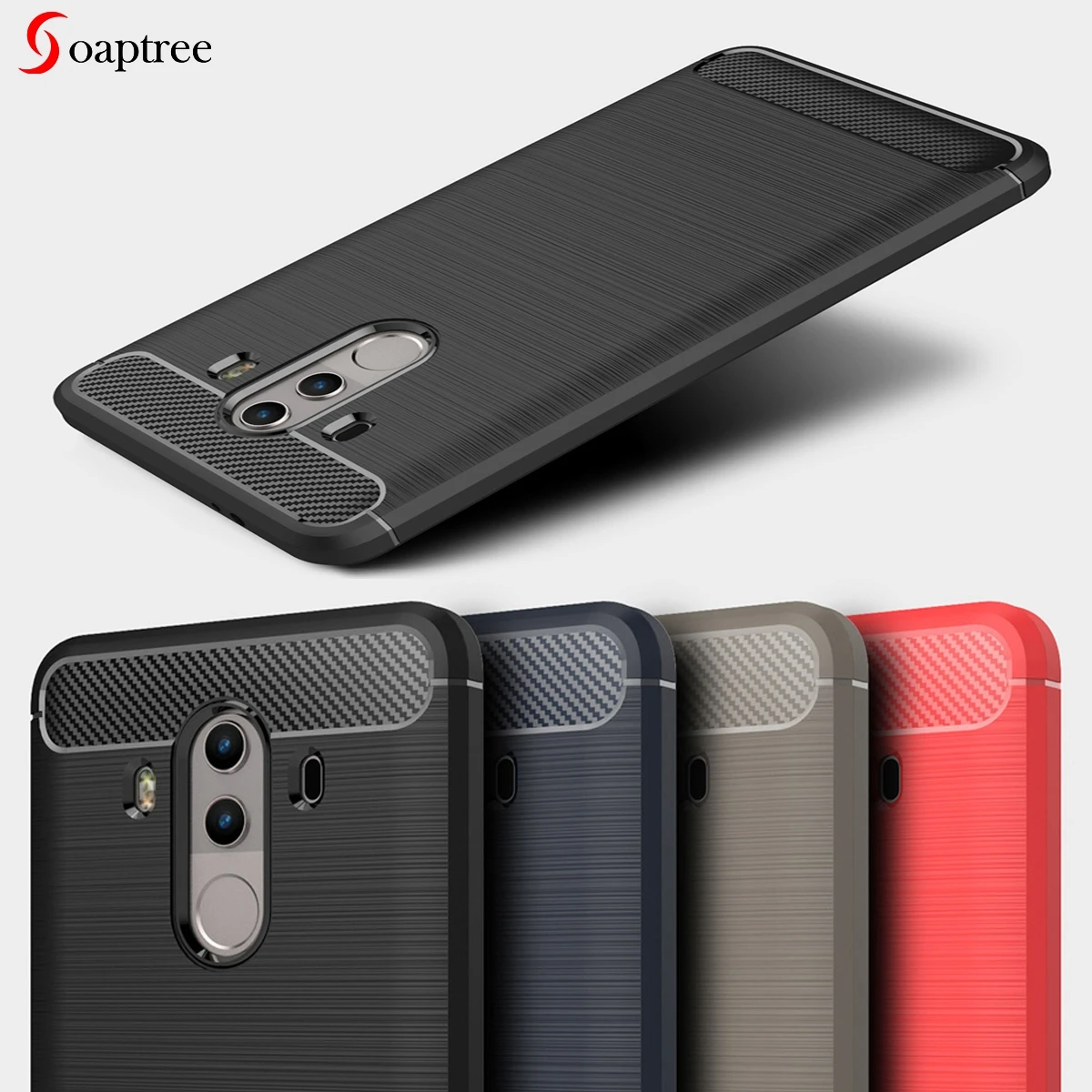 

Soft Black TPU Cases For Huawei Mate 10 Lite Case Silicone Coque For Huawei Mate 10 Pro Nova 2i Honor 9i 2017 Cover Carbon fiber