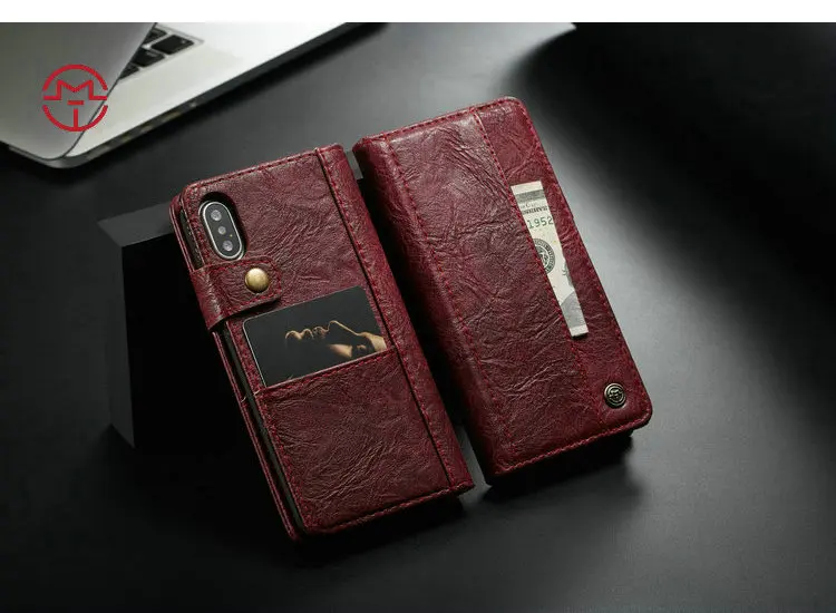 Чехол CaseMe для Apple Iphone X 6 S 7 8 Plus 5s SE, роскошный, кожаный, в деловом стиле, винтажная сумка для телефона Iphone X XS Max XR
