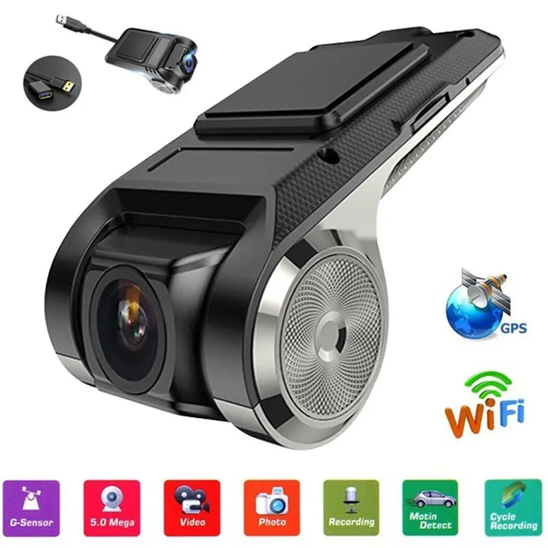 

Car USB DVR Camera Driving Recorder Car Hidden 720P Car Night Vision HD Video Recorder ADAS System WIFI Car Dash Cam Camcorder