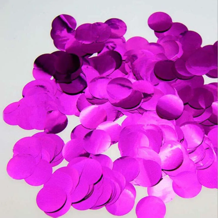 1/1.5/2.5cm 10g/lot PET throwing film Mini Confetti Dots Filled Balloons event party decorations wedding& engagement supplies - Цвет: Rose Red