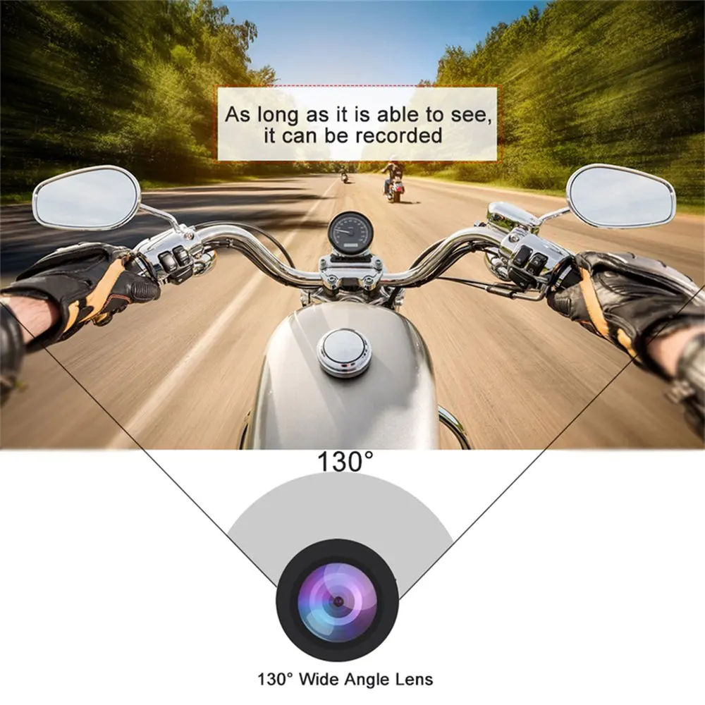 

130 Degree Wide Angle Motorcycle Locomotive Driving Recorder Hd 1080p Night Vision Split Front And Rear Double Lens