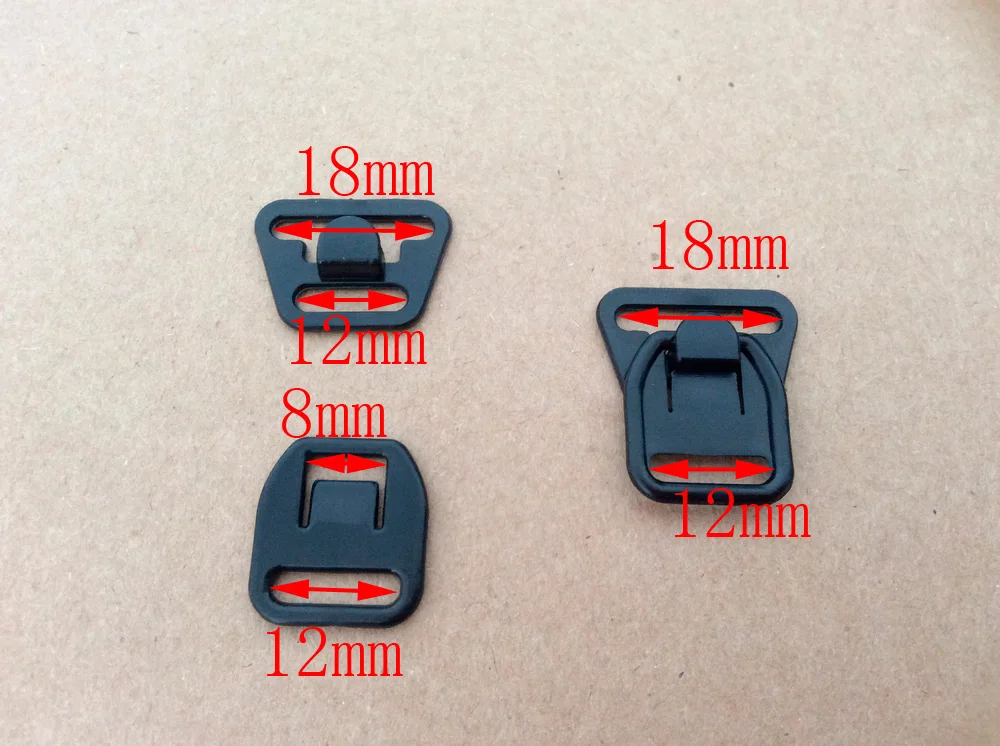 18mm 10 Sets Black Plastic Nursing Clips Breastfeeding Bra Clasps