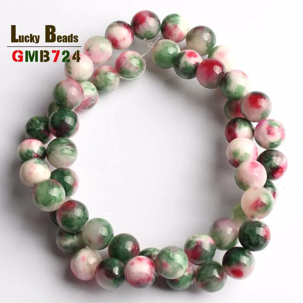 Бисер из натурального камня цветной облачный камень Нефритовый ручной работы F01868-10_3