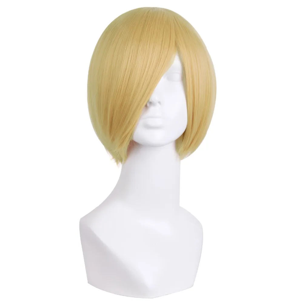 

Short Straight Cosplay Wigs Black Gold Brown Red Wig Hairpiece Natural Heat Resistant Synthetic Fake Hair Perucas MapofBeauty