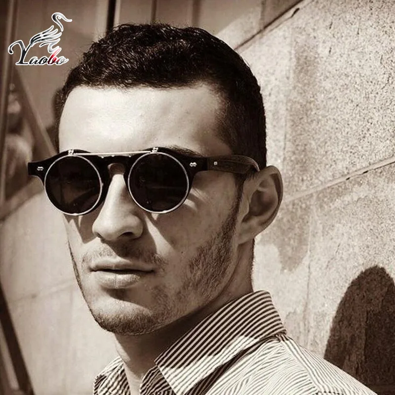 Yaobo Gotico Steampunk Uomo Occhiali Da Sole clip di Rivestimento A  Specchio Occhiali Da Sole Rotondi del Cerchio occhiali da Sole Retro  Vibrazione Gafas Masculino Sol|sun glasses|sun glasses retroglasses retro -  AliExpress