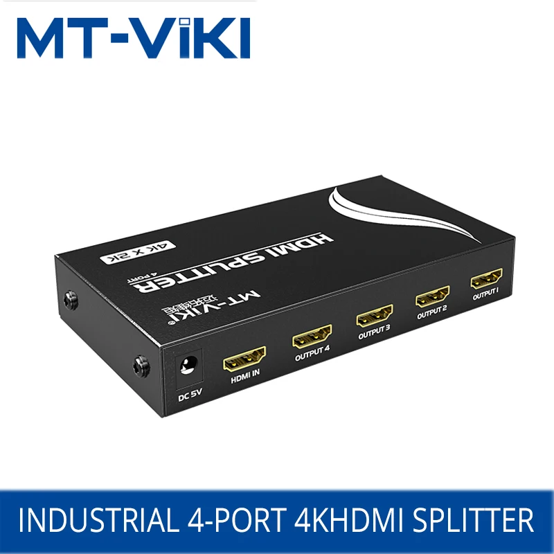

MT-VIKI 4 port HDMI splitter 1 in4 out HD synchronous output of the support 3D support 4K*2K MT-SP144