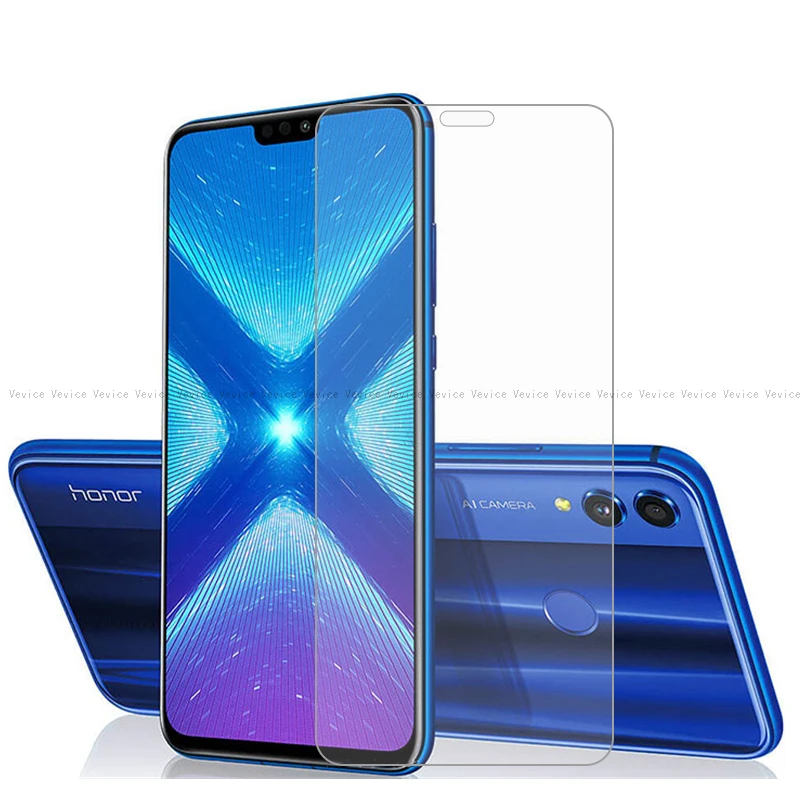 Закаленное стекло с полным покрытием для HUAWEI Honor 8X 9H Защитное Huawei 8 X 8x белым клеем