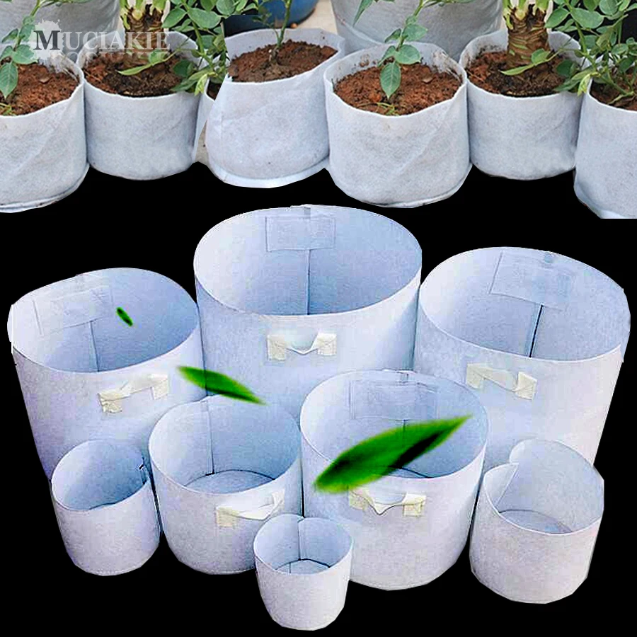 

MUCIAKIE Root Control Bag Fabric Planting Green Grow Bags Root Container Plant Pouch White Pots Thicken Garden Planting Bags