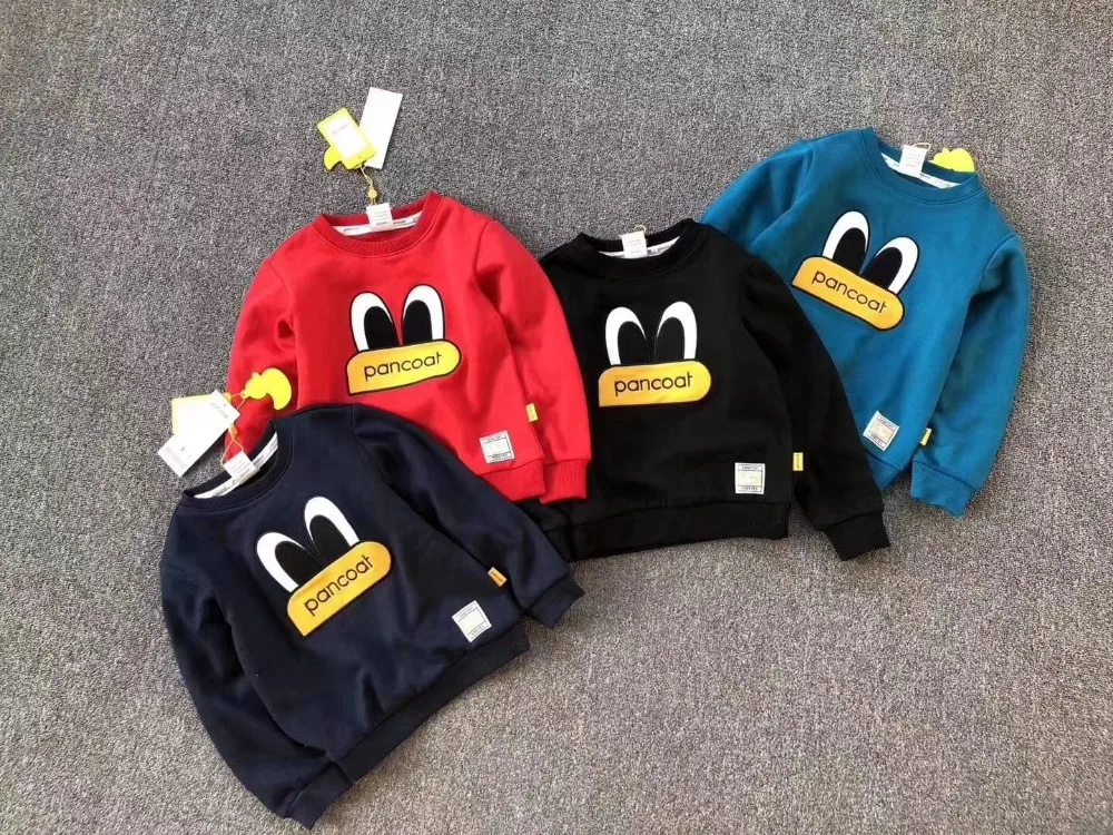 

Fashion boy clothes girl Sweatshirts duck cartoon casual children unisex Sweater full sleeves cotton top quality