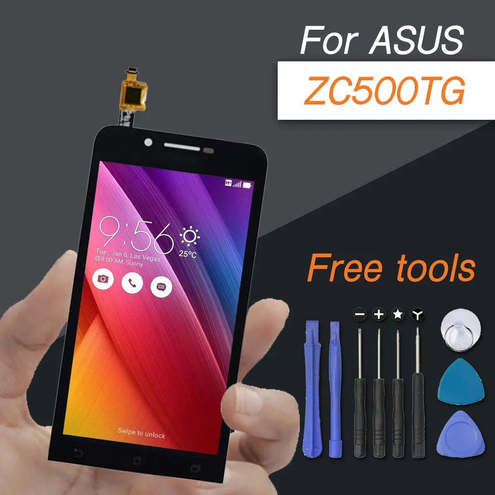 

high quality lcd display screen for asus zenfone GO zc500tg display with touch screen assembly for zc500tg lcd digitizer