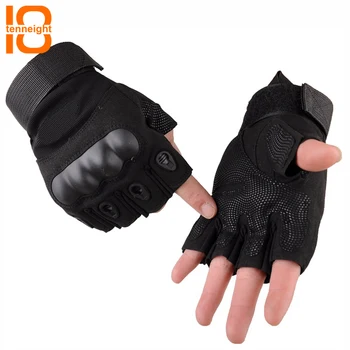 

TENNEIGHT Military tactical Hard Knuckle half finger gloves men's Airsoft Shooting Hunting gloves Cycling climbing sports gloves