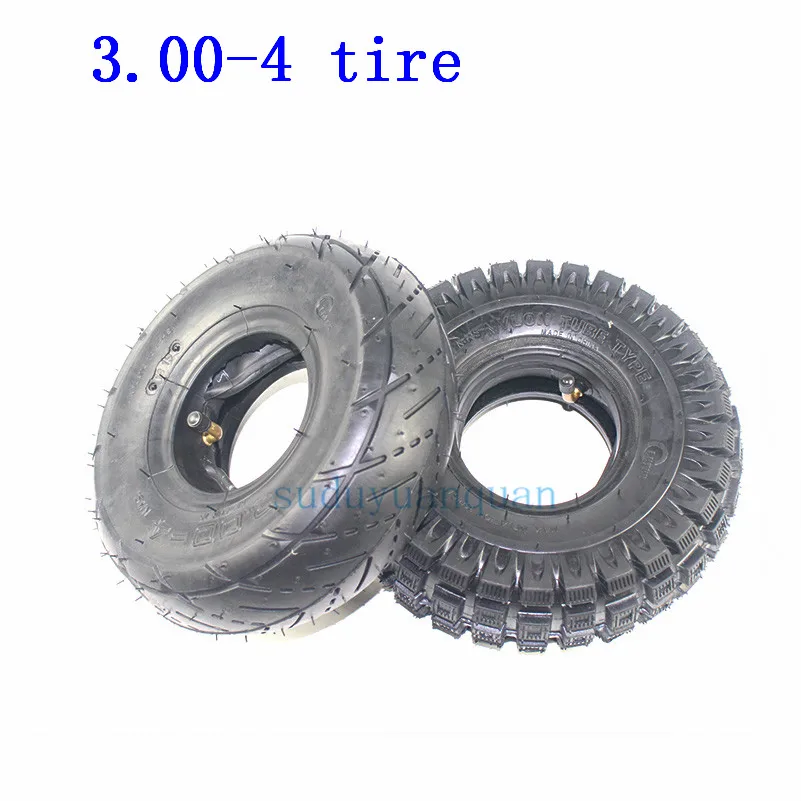 Two Options High quality tyres 3.00-4(10"x3", 260x85) Knobby Scooter, ATV and Go Kart Electric scooter DIY Tires and Tube Set